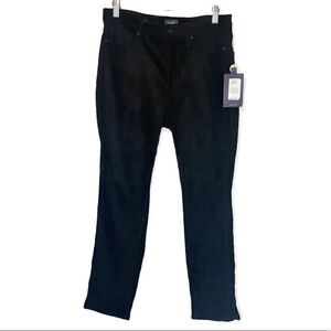 NYDJ NWT Black Velvet/Velour Mid-Rise Alina Ankle Legging/Pants Size 6
